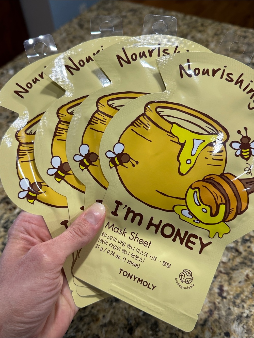 TONYMOLY I'm Honey Mask Sheet - Nourishing Honey sheet mask (4 pcs)